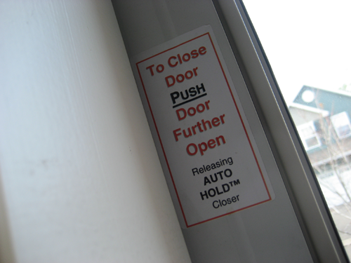 Push open to close...