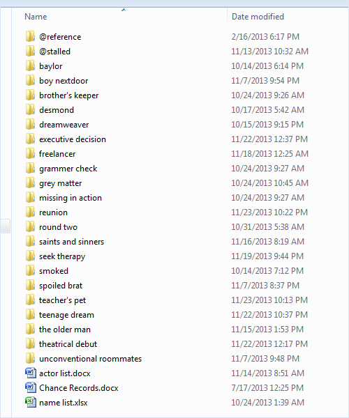 the writing directory