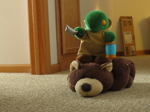 I have achieved the war bear...erm...Caboose mount!
