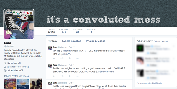 Twitter...ed out...