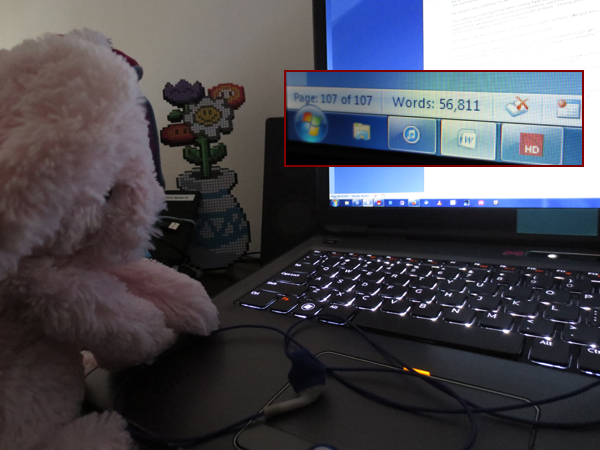 Emerson Mouse is intrigued by climbing word counts...