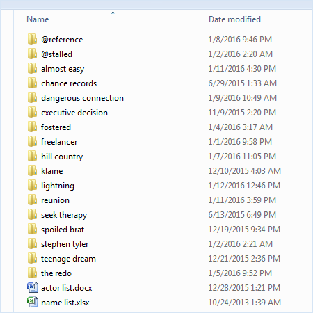 The writing heap...