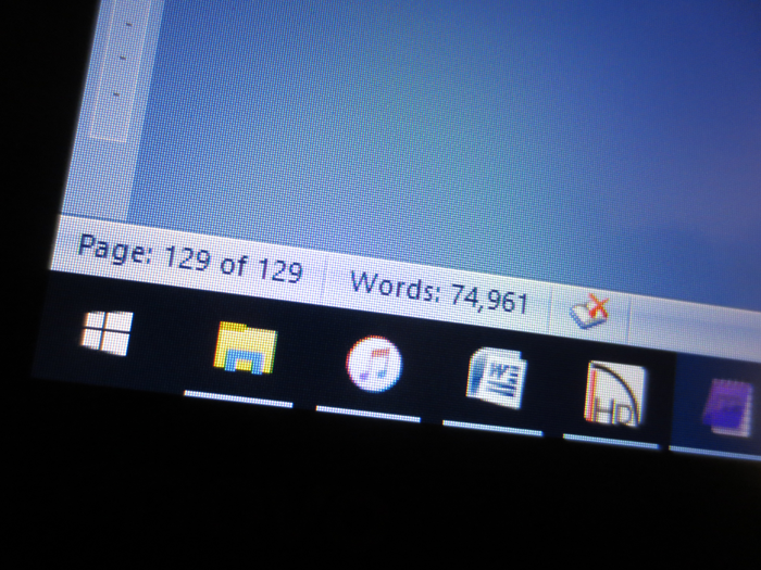 Seventy-four thousand some odd words...