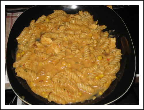 Cheesy Chicken Enchilada Pasta...